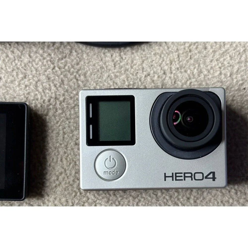 GoPro HERO 4 Silver Edition Action Camera With 3 Batteries LCD Touch Accessories